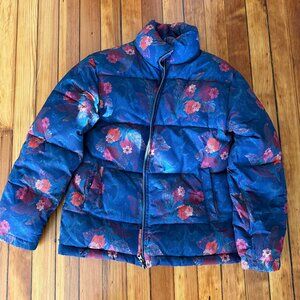 Sundance Kimmy Navy Floral Puffere Jacket